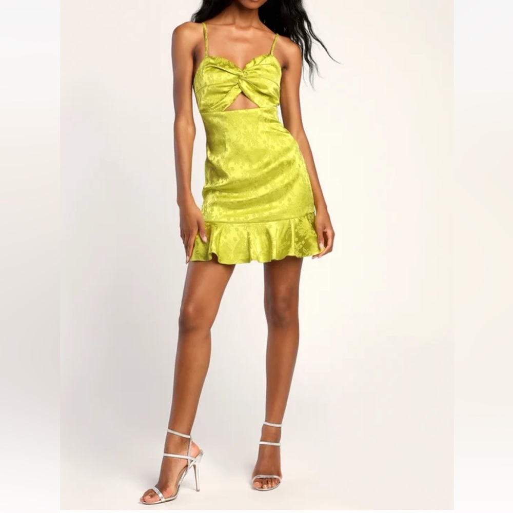 Lulu's Lime Green Mini Dress